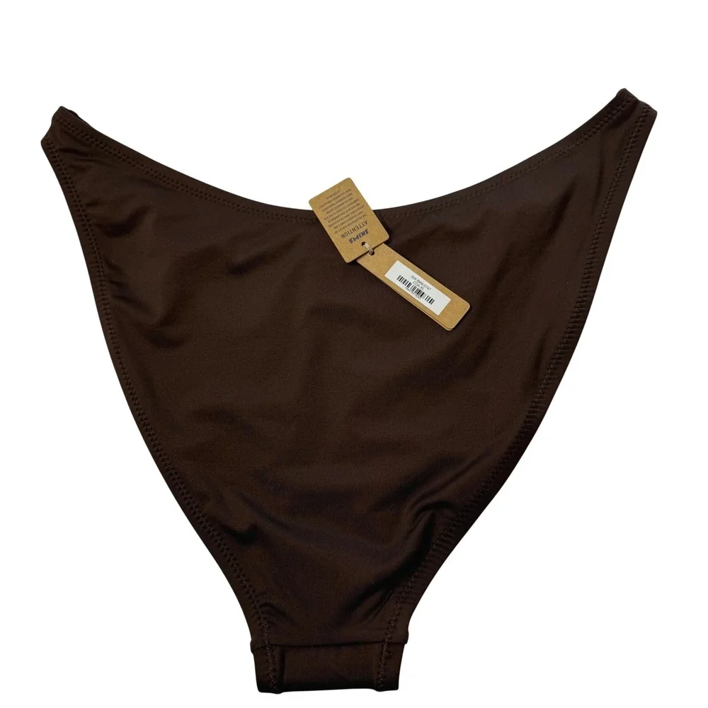SKIMS‎ Swim Cheeky Tanga Bottoms Cocoa XL